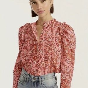 J Crew paisley popover